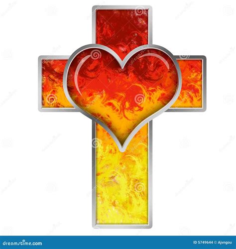 Cross With Heart Stock Images Image 5749644