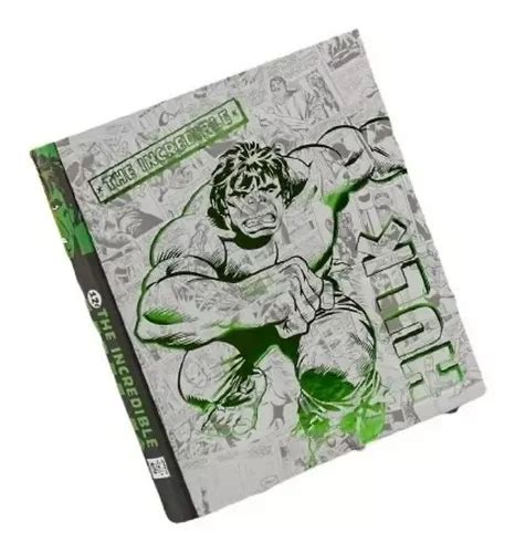 Carpeta Escolar Universitario A4 2x40 Hulk Marvel Mooving MercadoLibre