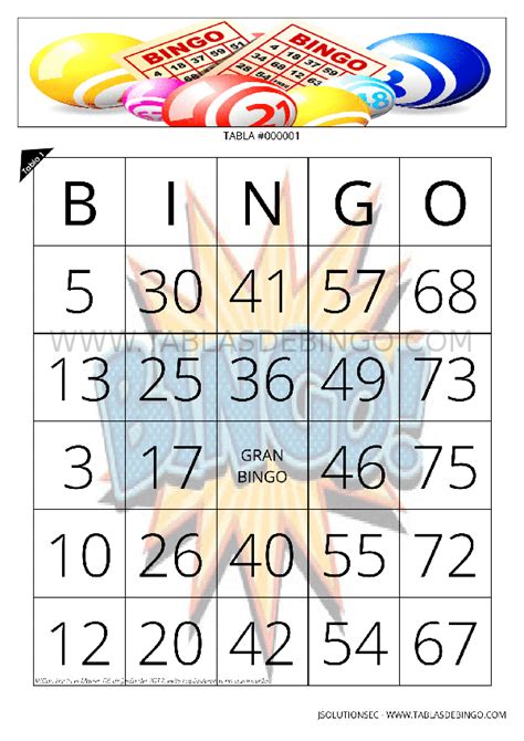 Tablas De Bingo Personaliza Descarga En Pdf E Imprime