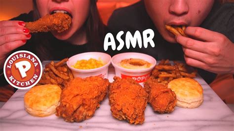 Asmr Popeyes Fried Chicken 🍗 [crunch Sound] Mukbang No Talking Asmr