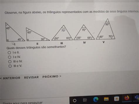 Atividade 13 Observe Na Figura Abaixo Os Triângulos Representados Com