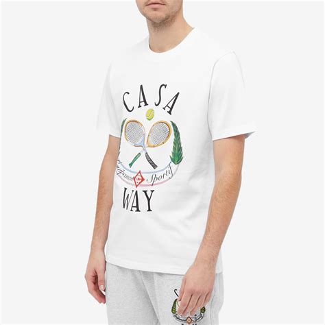 Casablanca Casaway Tennis Club T Shirt White End