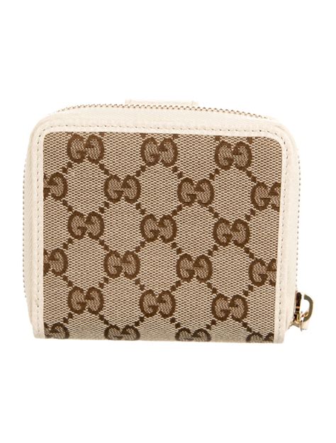 Gucci Gg Canvas Compact Wallet Brown Wallets Accessories