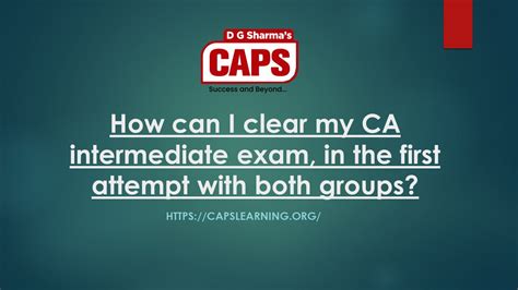 PPT How Can I Clear My CA Intermediate Exam In The First Attempt