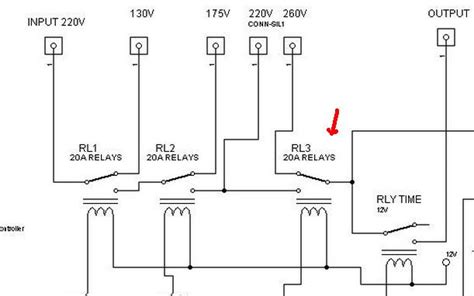 Relay Voltage Stabilizer Circuit Diagram