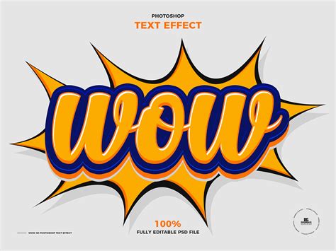 Free WOW 3D Photoshop Text Effect on Behance