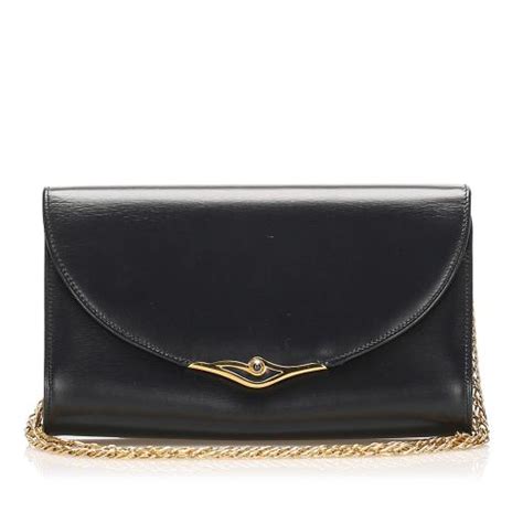 Cartier Sapphire Leather Shoulder Bag