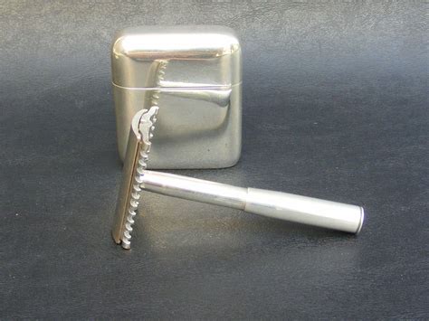 Solid Silver Tiffany And Co Gillette Razor 1920s With Telescopic Handle