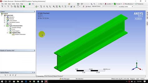 Static Structural Analysis On Beam With Linear And Non Linear Material