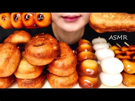 咀嚼音みたらしドッグ みたらし団子を食べる MITARASHI DANGO DOGS MOCHI ASMR EATING