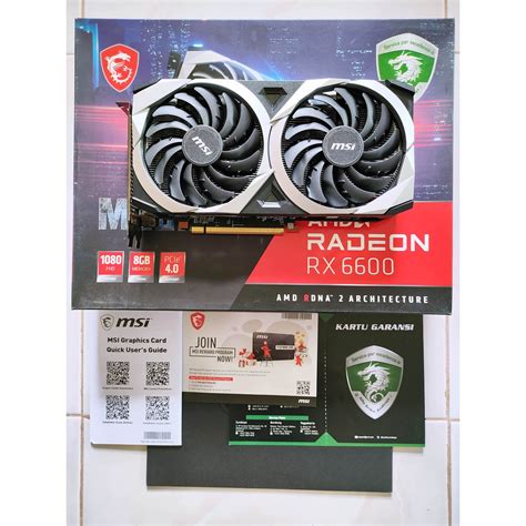 Jual Msi Radeon Rx 6600 Mech 2x 8g Shopee Indonesia