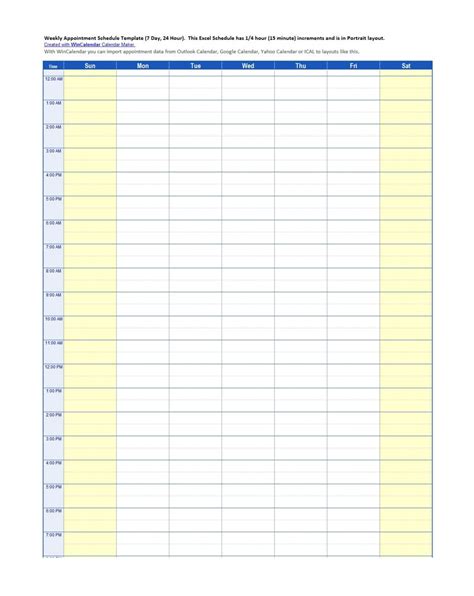 Printable Weekly Appointment Calendar 2025 Fifi Orella