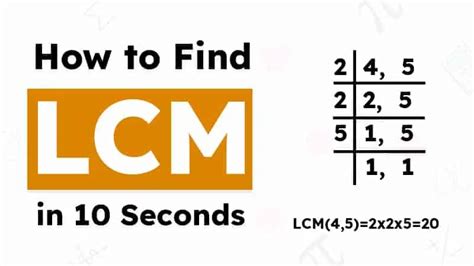 How To Find Lcm In Seconds Vedic Math School