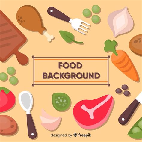 Free Vector Hand Drawn Food Background