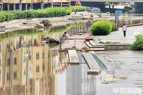 青岛阴雨连绵 李村河水涨河高 腾讯新闻