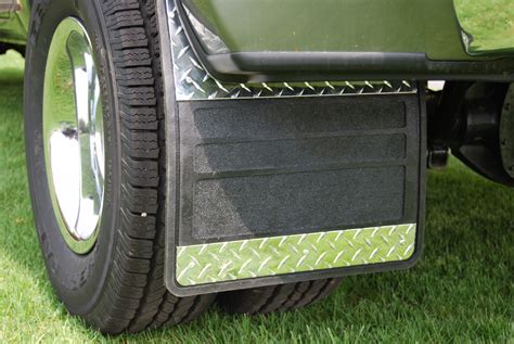 Mud Flap Classic Dually Rubber Mudflap Diamond Tread Aluminium Or