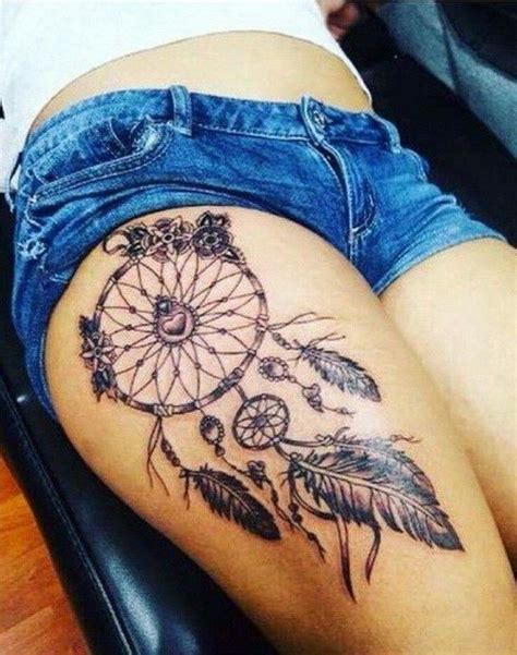 Thigh Dreamcatcher Tattoo