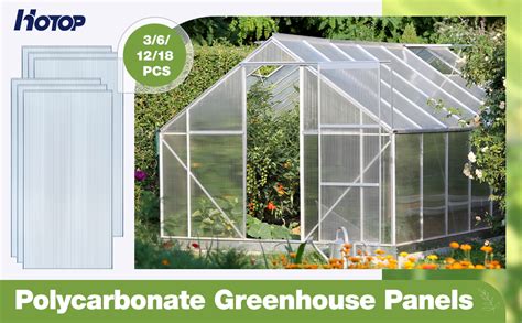 Amazon Hotop 6 Pcs Polycarbonate Greenhouse Panels Double Layer