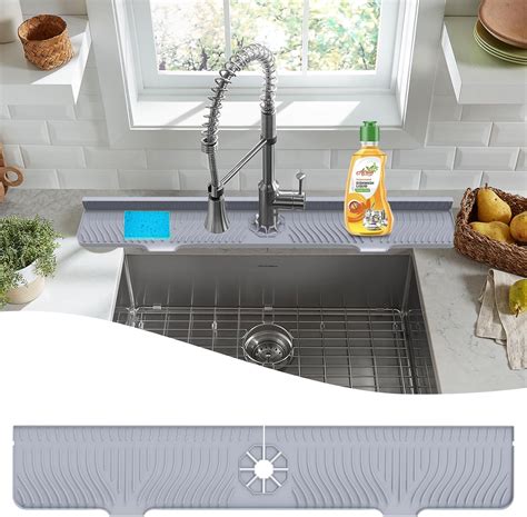 Amazon Lvjing Inch Sink Splash Guard Mat Sink Faucet Drying