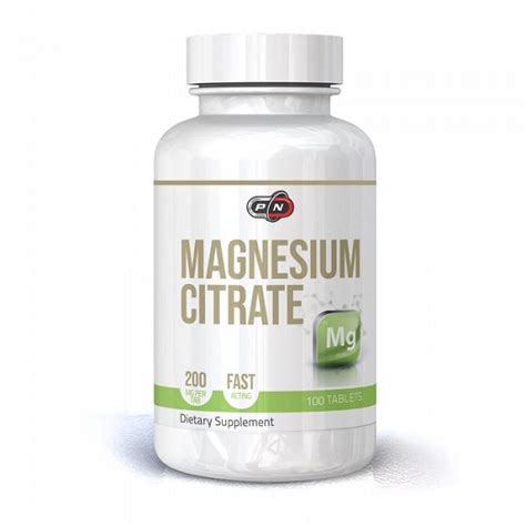 Магнезиев цитрат 200 мг х100 таблетки Pure Nutrition