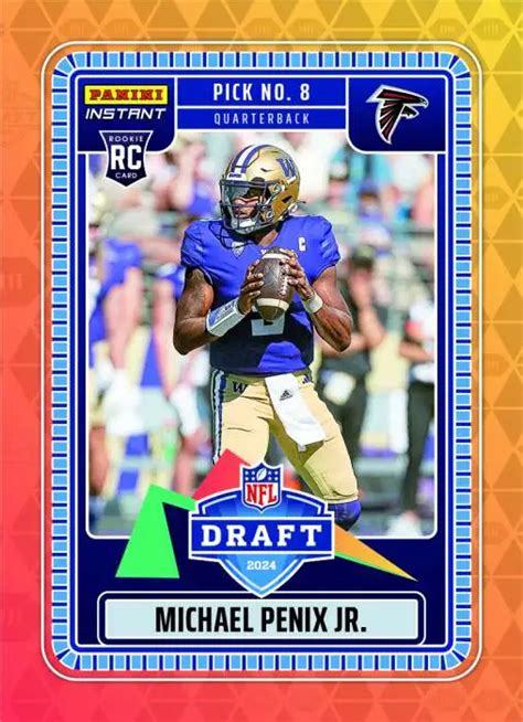 Nfl 2024 Instant Draft Night Football Single Card Michael Penix Jr