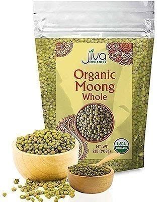 Jiva Organics Moong Whole Green Gram Whole Lbs Organic Dals