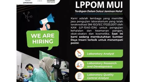 Lppom Mui Buka Lowongan Kerja Untuk Posisi Berikut Syarat Dan Link