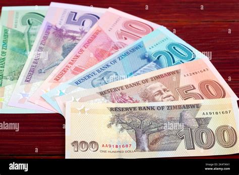 Simbabwische Geldscheine Dollars Neue Serie Von Banknoten