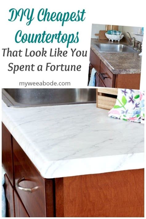 Diy Cheap Countertops With Contact Paper Cheap Countertops Diy Kitchen Countertops Countertops