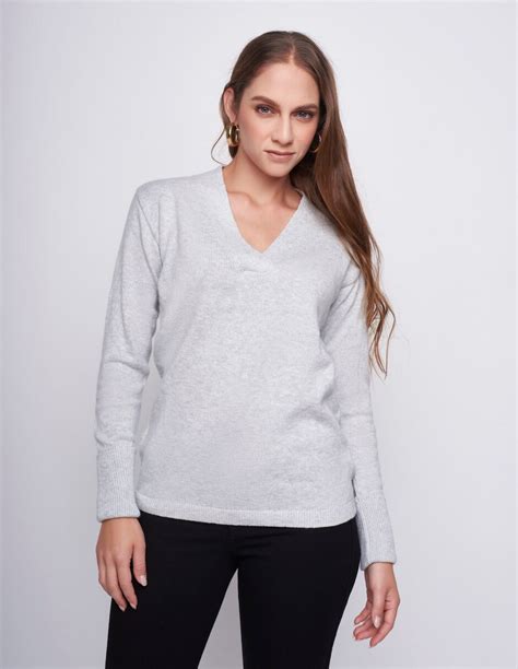 Suéter Devendi Color Gris Para Mujer