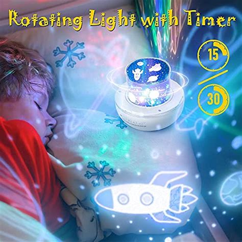 Anti-Glare Soft Kids Night Light Projector with Remote Control and ...