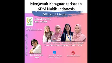 Webinar Himni Menjawab Keraguan Terhadap Sdm Nuklir Indonesia Youtube