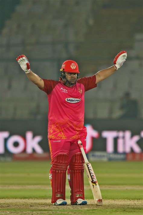 Azam Khan acknowledges the crowd after smashing 97 off 42 balls ...