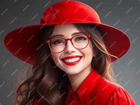 Premium Ai Image Beautiful Girl Wearing Glasses And Hat Generated By Ai