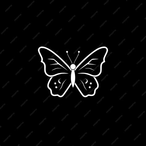 Premium Vector Butterfly Black And White Vector Illustration