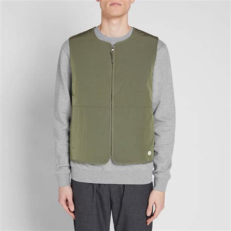 Folk Wadded Gilet Sage Green End Au