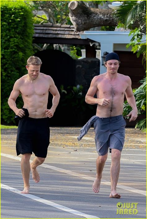 Charlie Hunnam Garrett Hedlund Go Shirtless For Their Run Photo