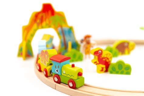 Wooden Dinosaur Train Set Tooky Toy Shine Project