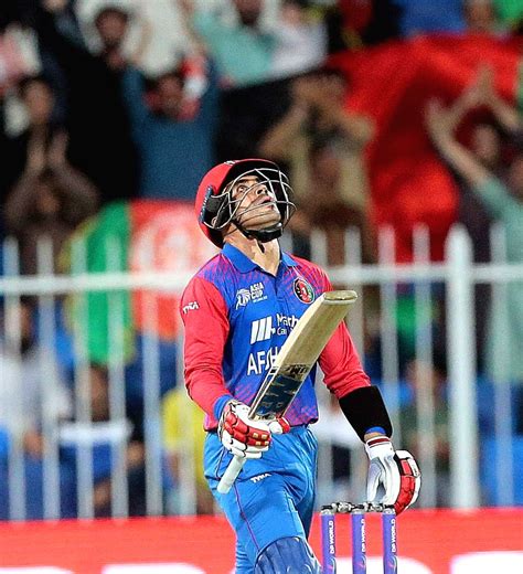 Sharjah Afghanistan S Rahmanullah Gurbaz Celebrates After Scoring A