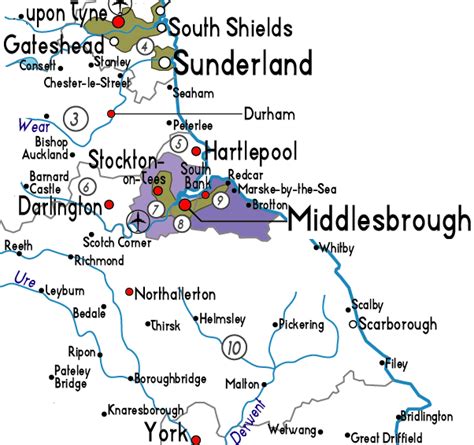 Map Stockton On Tees