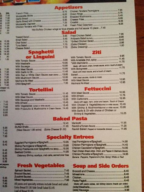 Menu at Franco's Pizza & Pasta pizzeria, Dover