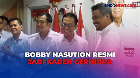 Resmi Jadi Kader Bobby Nasution Daftar Bacagub Sumut Melalui Gerindra