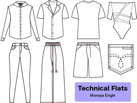 Professional Technical Flats Fashion Illustrations Technical