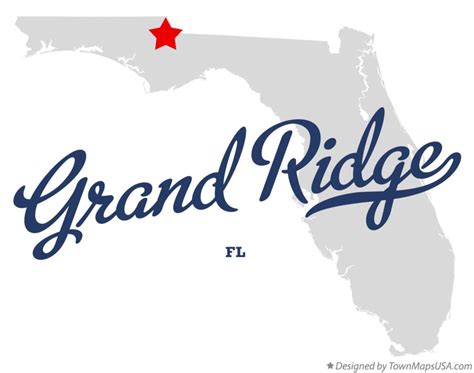 Map of Grand Ridge, FL, Florida