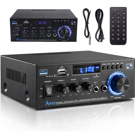 AMPLITUNER WZMACNIACZ BLUETOOTH 2 0 KANAŁOWY STEREO GŁOŚNIKÓW AK 45 40W