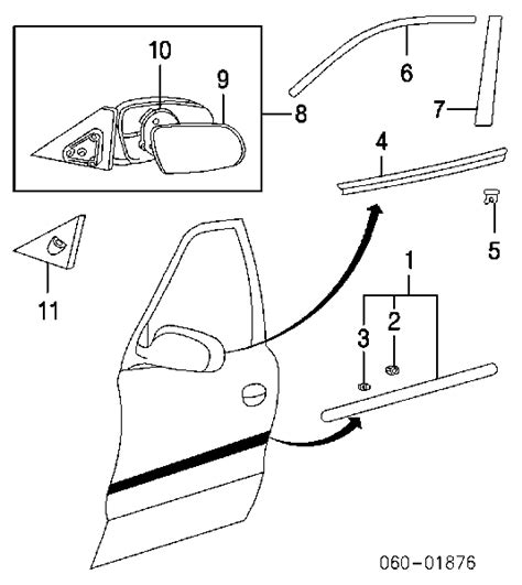 Hyundai Kia Cristal De Espejo Retrovisor Exterior Izquierdo