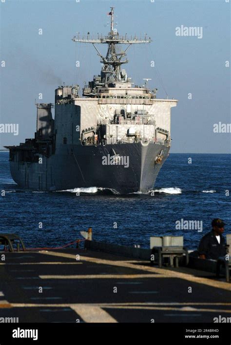 US Navy The Dock Landing Ship USS Carter Hall LSD 50 Takes Up