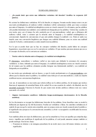 TEORIA DEL DERECHO Apuntes Pdf