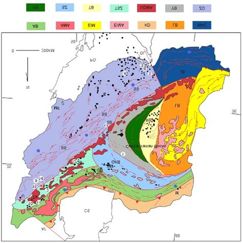 Simplified Tectonic Map Of Iran Based On Geological Maps Of Alavi