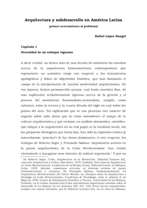 Doc Arquitectura Y Subdesarrollo En Am Rica Latina Dokumen Tips